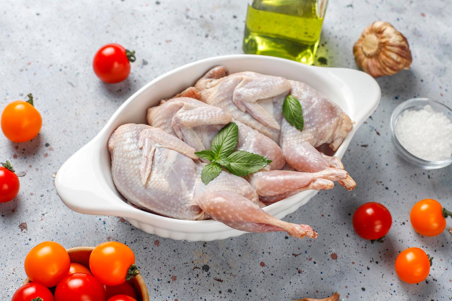 homemade eco friendly raw quails ready cooking 114579 65619
