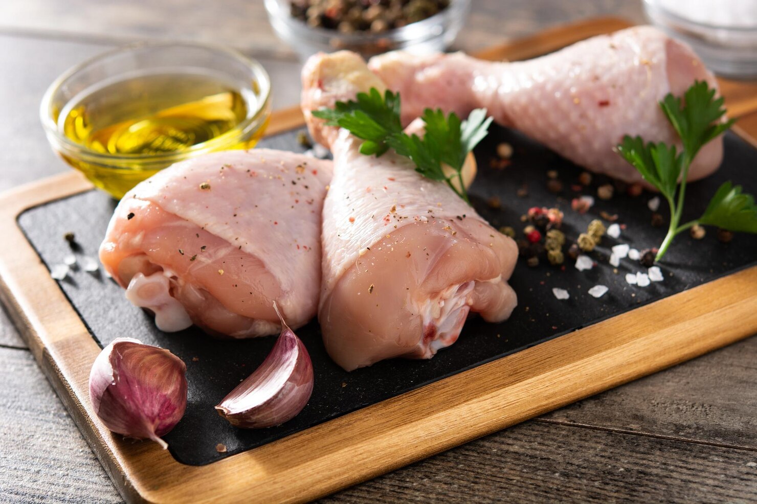 raw chicken meat legs wooden table 123827 22347